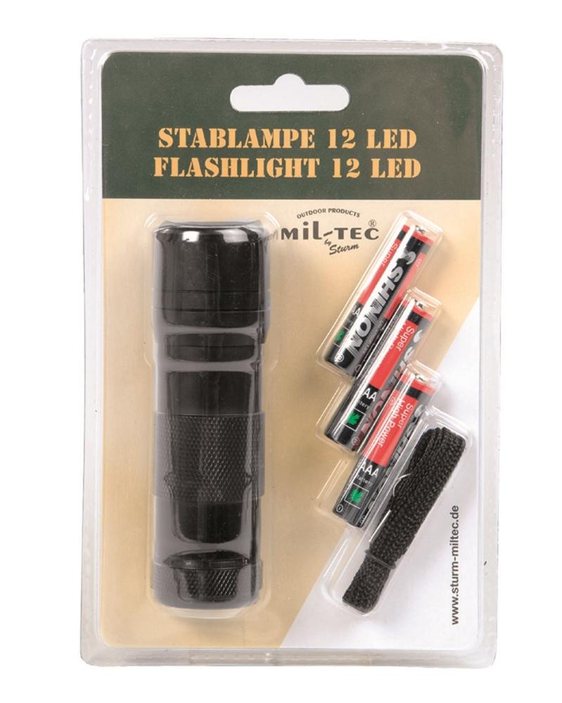 STABLAMPE 12 LED (3AAA) SCHWARZ NORTHVIVOR